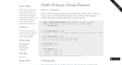 Desktop Screenshot of docs.python-tablib.org