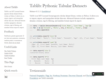 Tablet Screenshot of docs.python-tablib.org